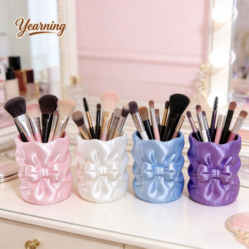 Luxury Round Bow Silk Makeup B - Luxury Skincare Organizer incelemesi ve fiyatı