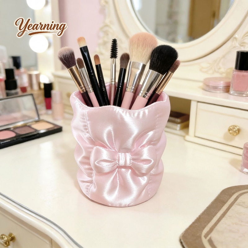 Luxury Round Bow Silk Makeup B - Luxury Skincare Organizer incelemesi ve fiyatı