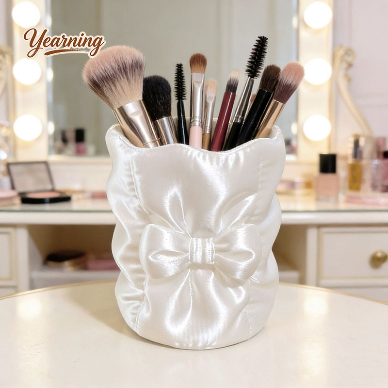 Luxury Round Bow Silk Makeup B - Luxury Skincare Organizer incelemesi ve fiyatı