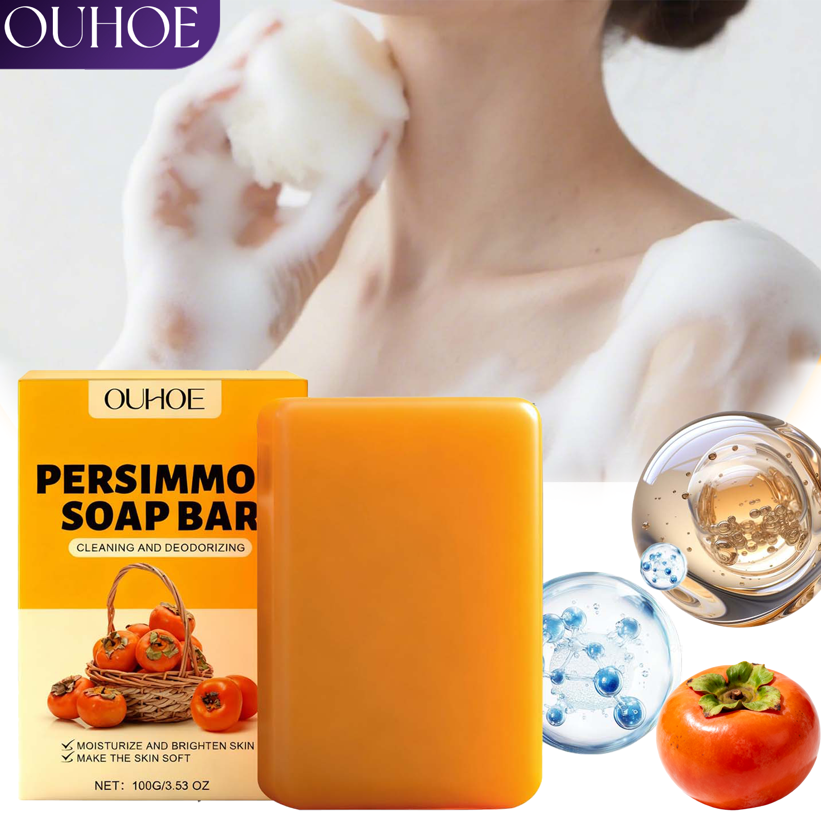 Persimmon Scented Body Soap Ba - Luxury Skincare Gifts incelemesi ve fiyatı