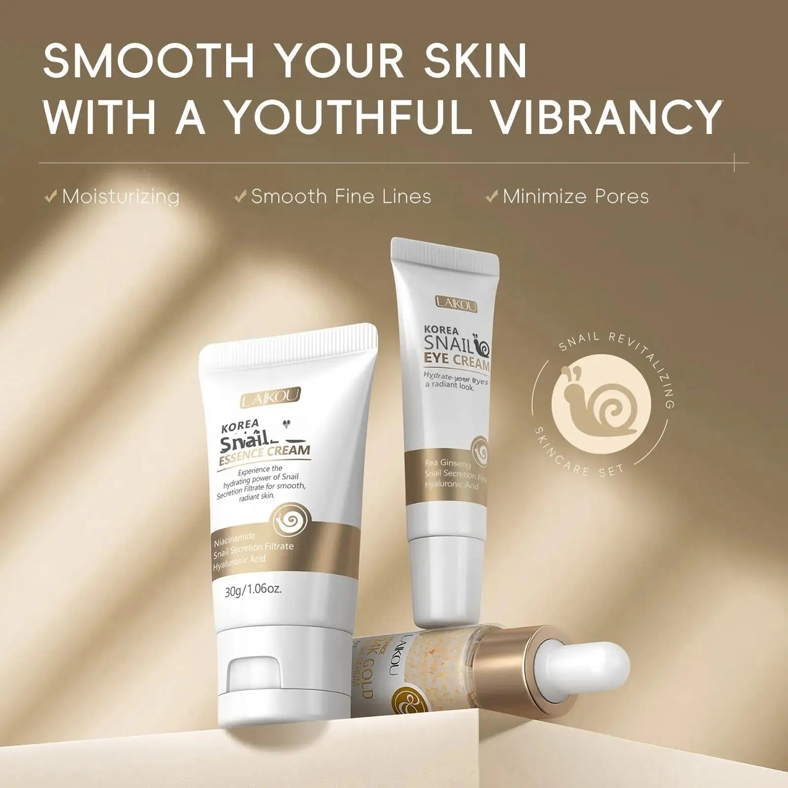 24K Gold Snail Repair Serum Ey - Luxury Skincare Sets incelemesi ve fiyatı