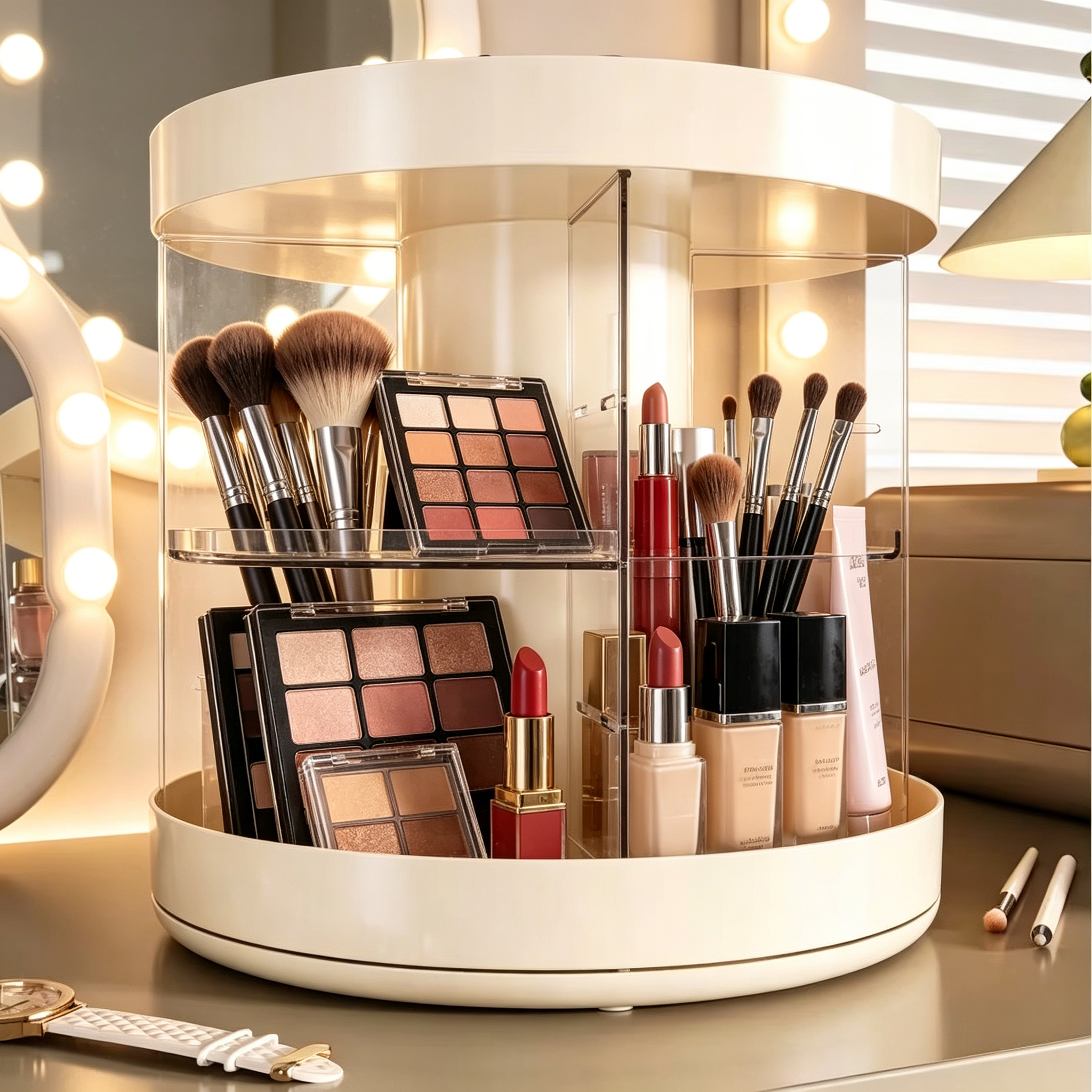 Rotating Layered Makeup Organi - Luxury Skincare Organizer incelemesi ve fiyatı