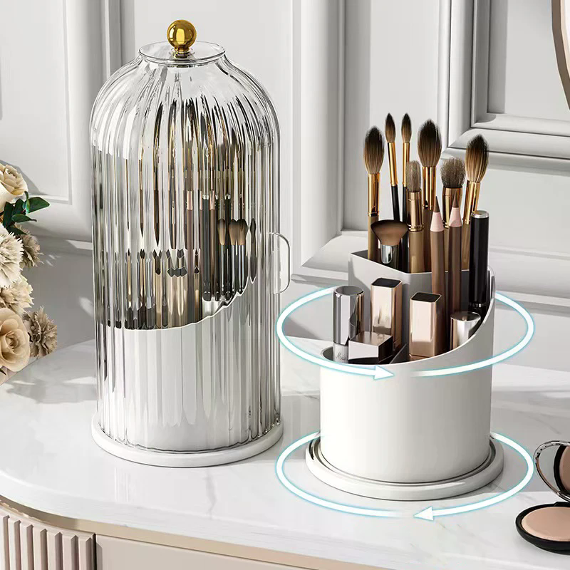 360° Rotating Makeup Brush Hol - Luxury Skincare Organizer incelemesi ve fiyatı